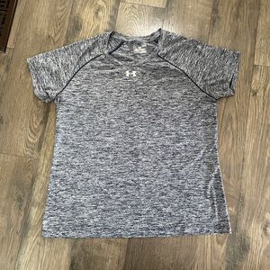 Under Armour Heat Gear Loose Size Large Blue Navy Tee